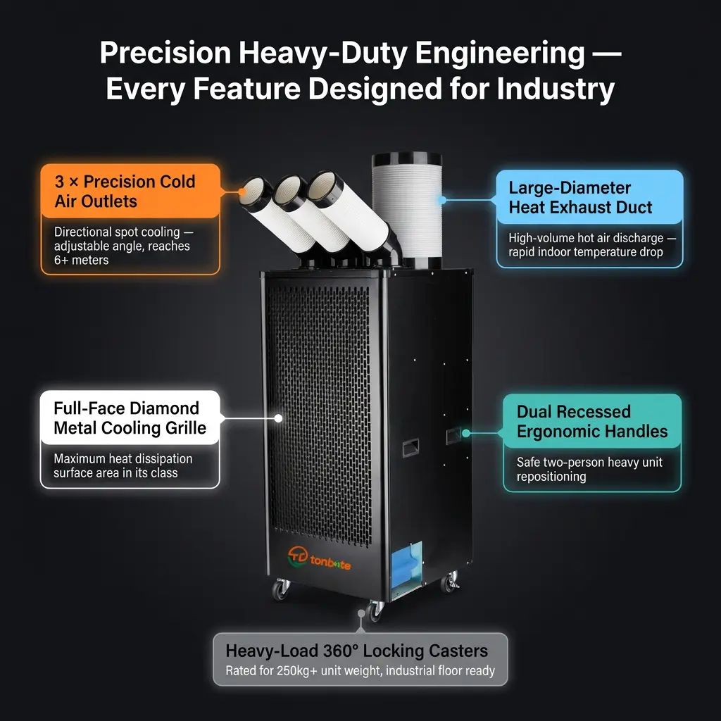Pendingin Tempat Industri Portabel Premium 1200m3h Aliran Udara Tinggi 7m/s Jarak Jauh 3 Menit Kontrol Cerdas LCD Keren Cepat Pendingin Tempat Industri Portabel Premium 1200m3h Aliran Udara Tinggi 7m/s Jarak Jauh 3 Menit Kontrol Cerdas LCD Keren Cepat